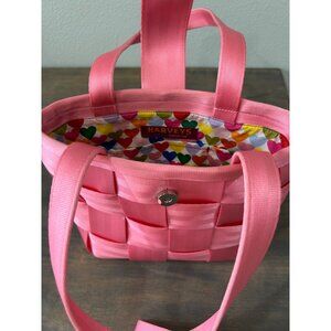 Harvey's Seatbelt Bag Pink With Hearts Lining Handbag Purse